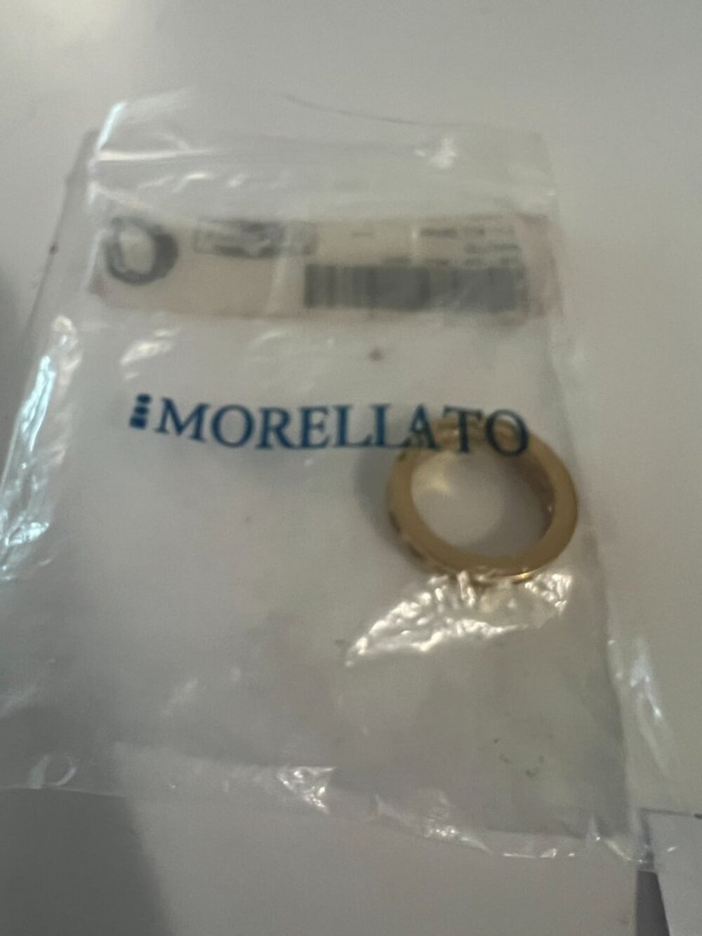 Morellato anello SS gold plated band with a tiny diamond - Picture 5 of 8